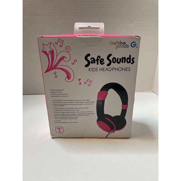 NEW Safe Sounds Kids Adjustable Headphones Pink Volume Limiting - Picture 3 of 5